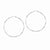 Sterling Silver Rhodium-plated Satin Finished Diamond-cut Twisted Hoop Earrings