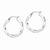 Sterling Silver Rhodium-plated 3.00mm Polished Satin Diamond-cut Twisted Hoop Ear, Jewelry Earrings
