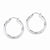 Sterling Silver Rhodium-plated 3.00mm Polished Satin Diamond-cut Twisted Hoop Ear, Jewelry Earrings