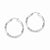 Sterling Silver Rhodium-plated 3.00mm Polished Satin Diamond-cut Twisted Hoop Ear, Jewelry Earrings