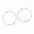 Sterling Silver Rhodium-plated 3.00mm Polished Satin Diamond-cut Twisted Hoop Ear, Jewelry Earrings