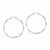 Sterling Silver Rhodium-plated 3.00mm Polished Satin Diamond-cut Twisted Hoop Ear, Jewelry Earrings