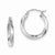 Sterling Silver Rhodium-plated 3.00mm Polished Satin Twisted Hoop Earring, Jewelry Earrings