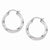 Sterling Silver Rhodium-plated 3.00mm Polished Satin Twisted Hoop Earring, Jewelry Earrings
