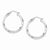 Sterling Silver Rhodium-plated 3.00mm Polished Satin Twisted Hoop Earring, Jewelry Earrings
