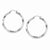 Sterling Silver Rhodium-plated 3.00mm Polished Satin Twisted Hoop Earring, Jewelry Earrings