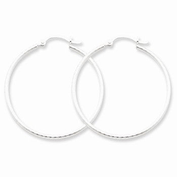 Sterling Silver 35mm Hoop Earrings