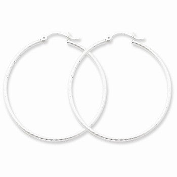 Sterling Silver 40mm Hoop Earrings