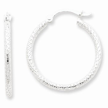 Sterling Silver 25mm Hoop Earrings