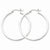 Sterling Silver Rhodium-plated 2mm Square Tube Hoop Earrings