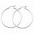 Sterling Silver Rhodium-plated 2mm Square Tube Hoop Earrings