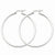 Sterling Silver Rhodium-plated 2mm Square Tube Hoop Earrings