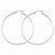 Sterling Silver Rhodium-plated 2mm Square Tube Hoop Earrings