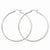 Sterling Silver Rhodium-plated 2mm Square Tube Hoop Earrings