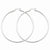 Sterling Silver Rhodium-plated 2mm Square Tube Hoop Earrings