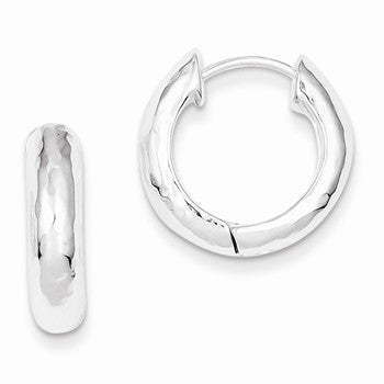 Sterling Silver Hinged Hoop Earrings