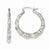 Sterling Silver Rhodium-plated Bamboo Hoop Earrings
