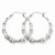 Sterling Silver Rhodium-plated Bamboo Hoop Earrings