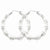Sterling Silver Rhodium-plated Bamboo Hoop Earrings
