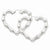 Sterling Silver Rhodium-plated Bamboo Heart Hoop Earrings