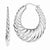 Sterling Silver Rhodium-plated Fancy Hoop Earrings