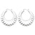 Sterling Silver Fancy Hoop Earrings