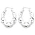 Sterling Silver Fancy Hoop Earrings