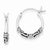 Sterling Silver Antiqued Hoop Earrings