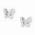 Sterling Silver CZ Butterfly Earrings