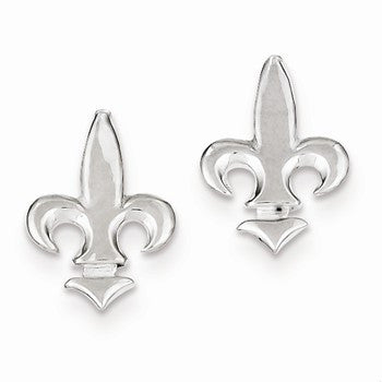Sterling Silver Fleur De Lis Earrings