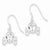 Sterling Silver CZ Skull w/Cross Bones Earrings