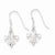 Sterling Silver CZ Fleur-de-lis Earrings