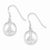 Sterling Silver CZ Peace Sign Earrings