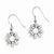 Sterling Silver CZ Snowflake Dangle Earrings