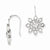 Sterling Silver CZ Snowflake Earrings