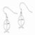 Sterling Silver Diamond-cut Cross w/Fish Earrings