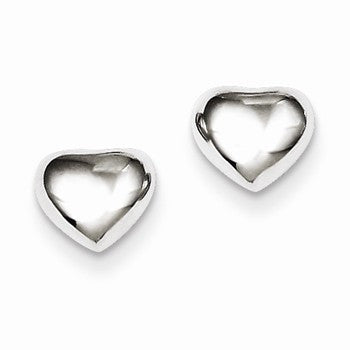 Sterling Silver Heart Post Earrings
