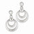 Sterling Silver Double Circle Dangle Post Earrings