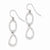 Sterling Silver Oval Dangle Earrings