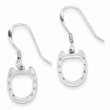 Sterling Silver Horseshoe Dangle Earrings