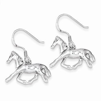 Sterling Silver Horse Dangle Earrings
