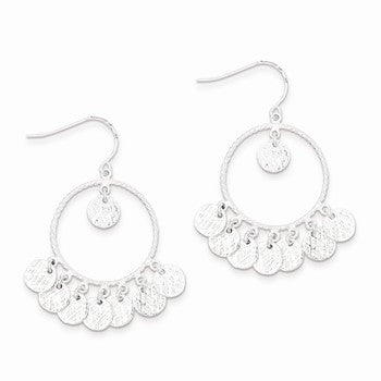Sterling Silver Circle Dangle Earrings