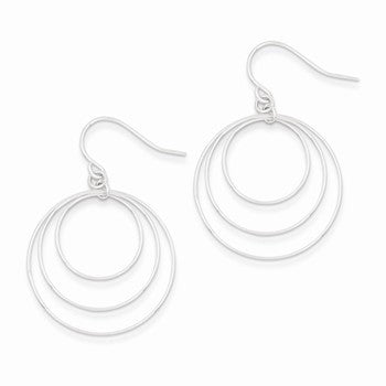 Sterling Silver Fancy Circle Earrings