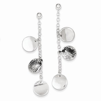 Sterling Silver Fancy Dangle Circle Earrings