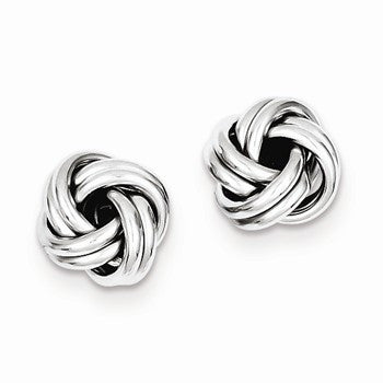 Sterling Silver Love Knot Earrings