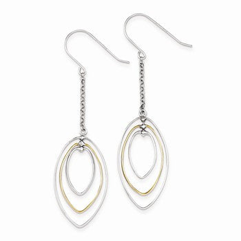 Sterling Silver Vermeil Dangle Earrings