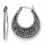 Sterling Silver Antiqued Hoop Earrings
