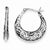 Sterling Silver Antiqued Hoop Earrings