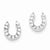 Sterling Silver CZ Horseshoe Post Earrings