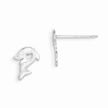 Sterling Silver Dolphin Earrings